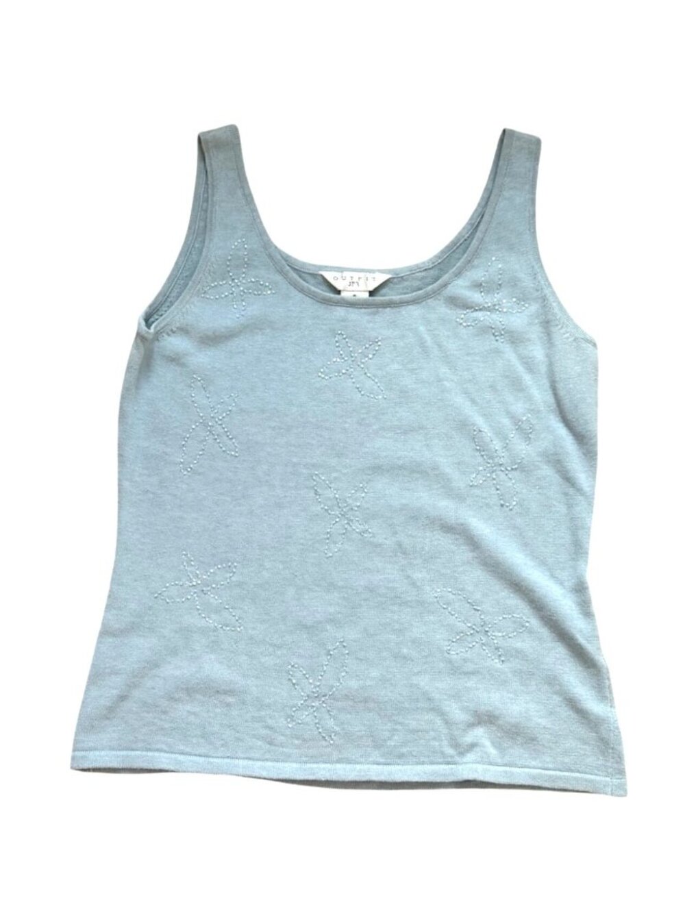 Outfit JPR Women's Tank Top Sz S Coastal Summer Beaded Lightweight Knit Beach